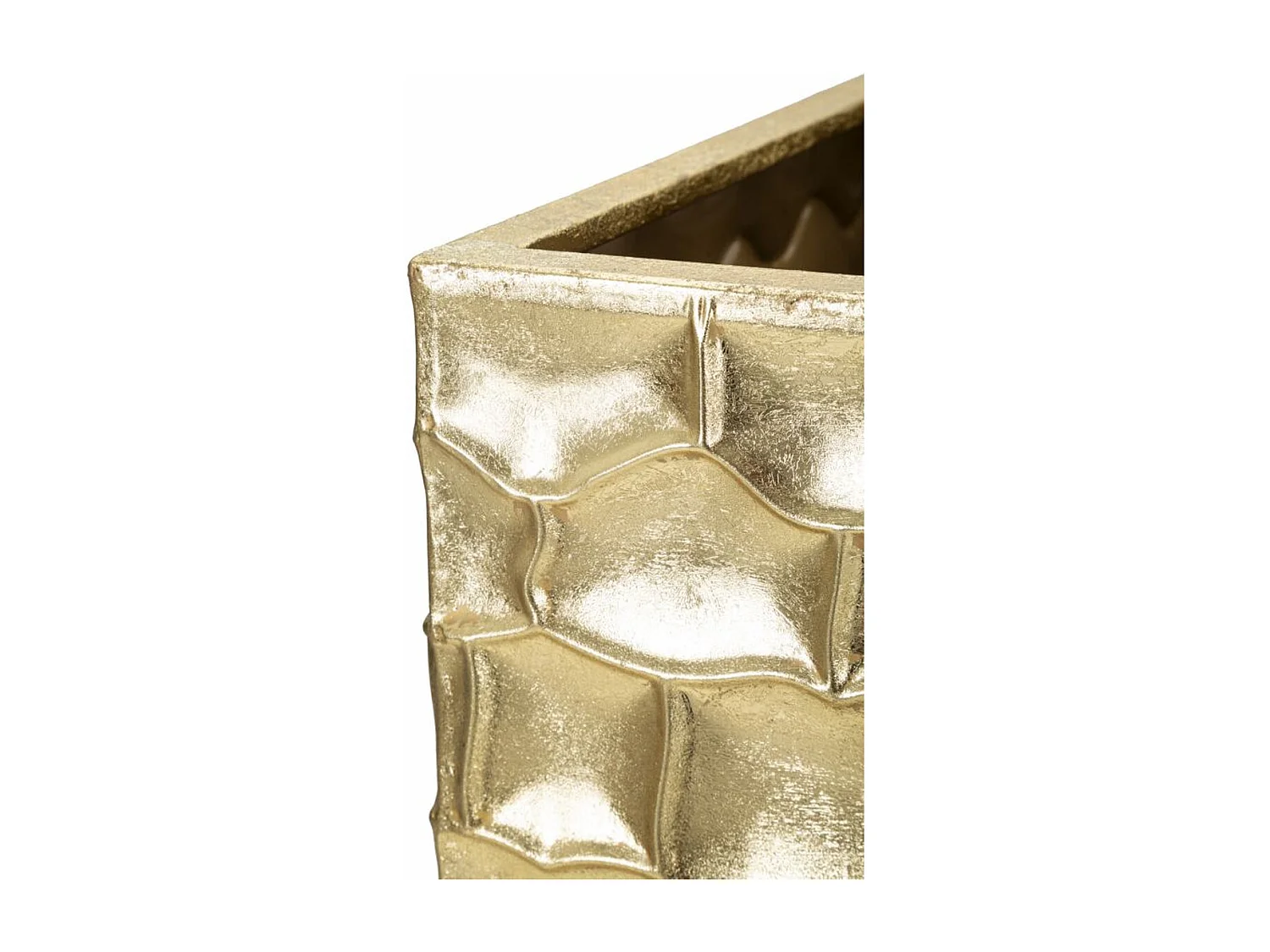 Lot de 3 Pots Décoratifs MF421, Or, 38x38x94 cm, Seven Design