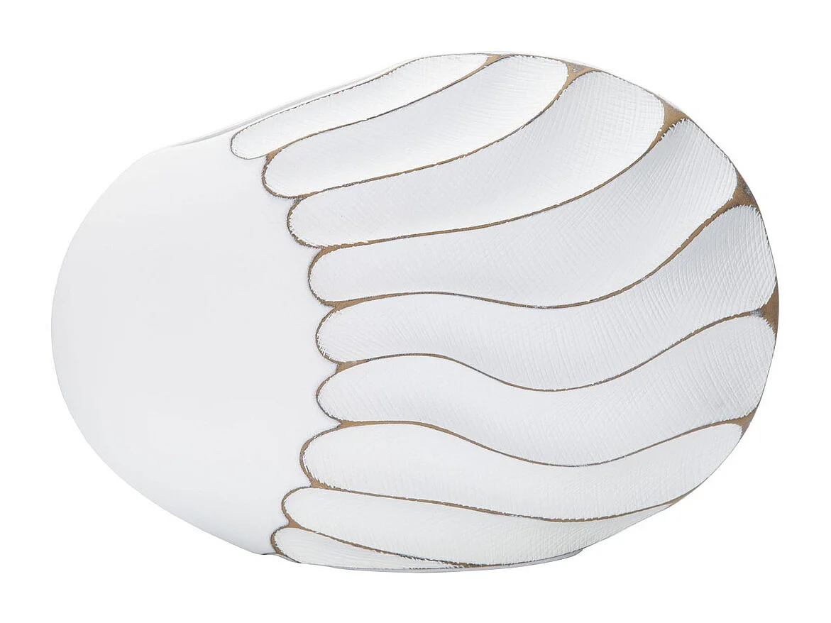 Vase Décoratif MF684, Blanc, 34x11,5x24,5 cm, Seven Design