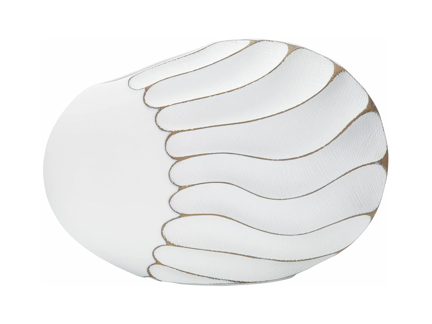 Vase Décoratif MF684, Blanc, 34x11,5x24,5 cm, Epikasa