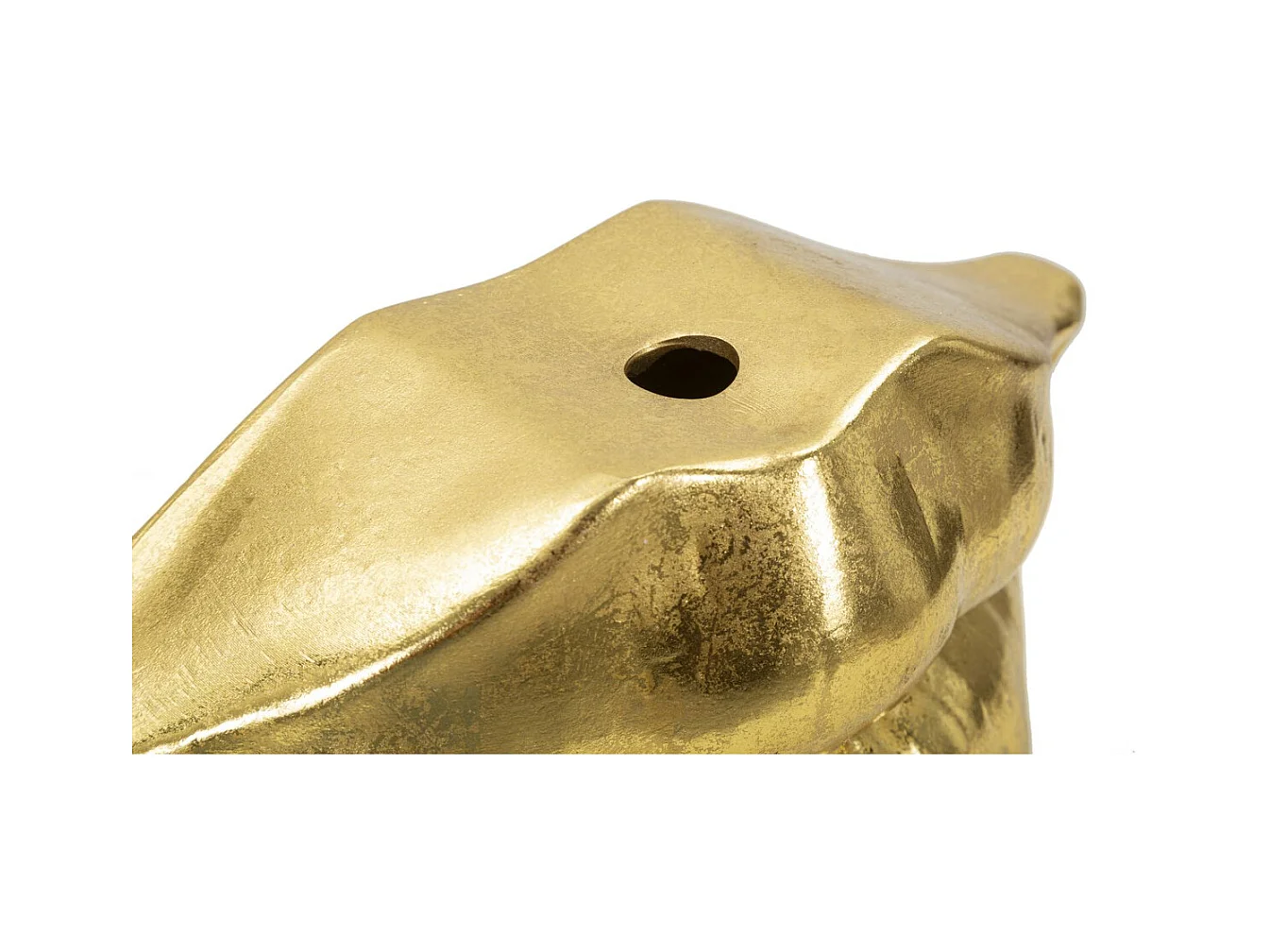 Vase Décoratif Bouche, Or, 23x8x12 cm, Seven Design