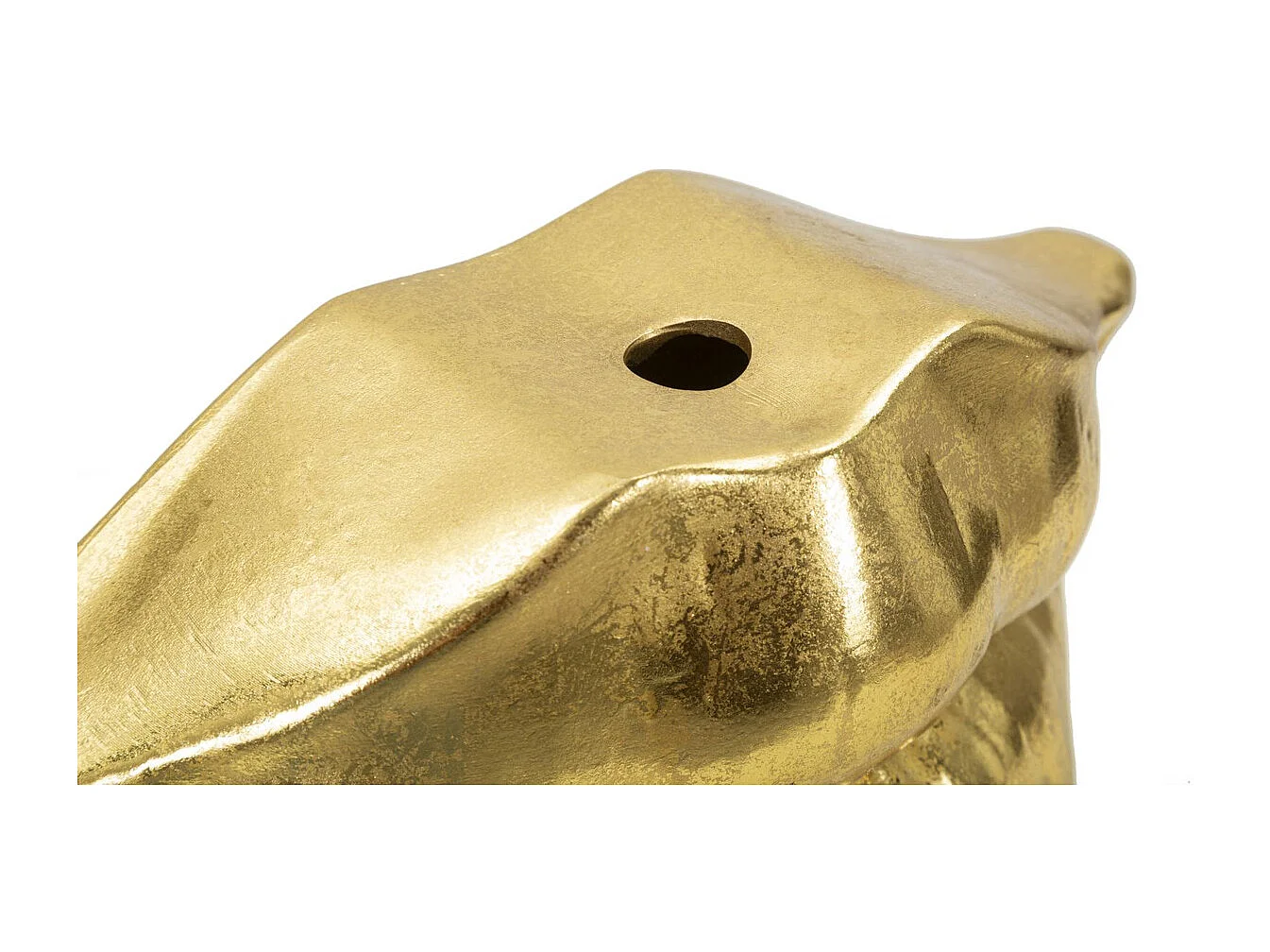 Wazon Dekoracyjny Usta, Złoto, 23x8x12 cm, Epikasa