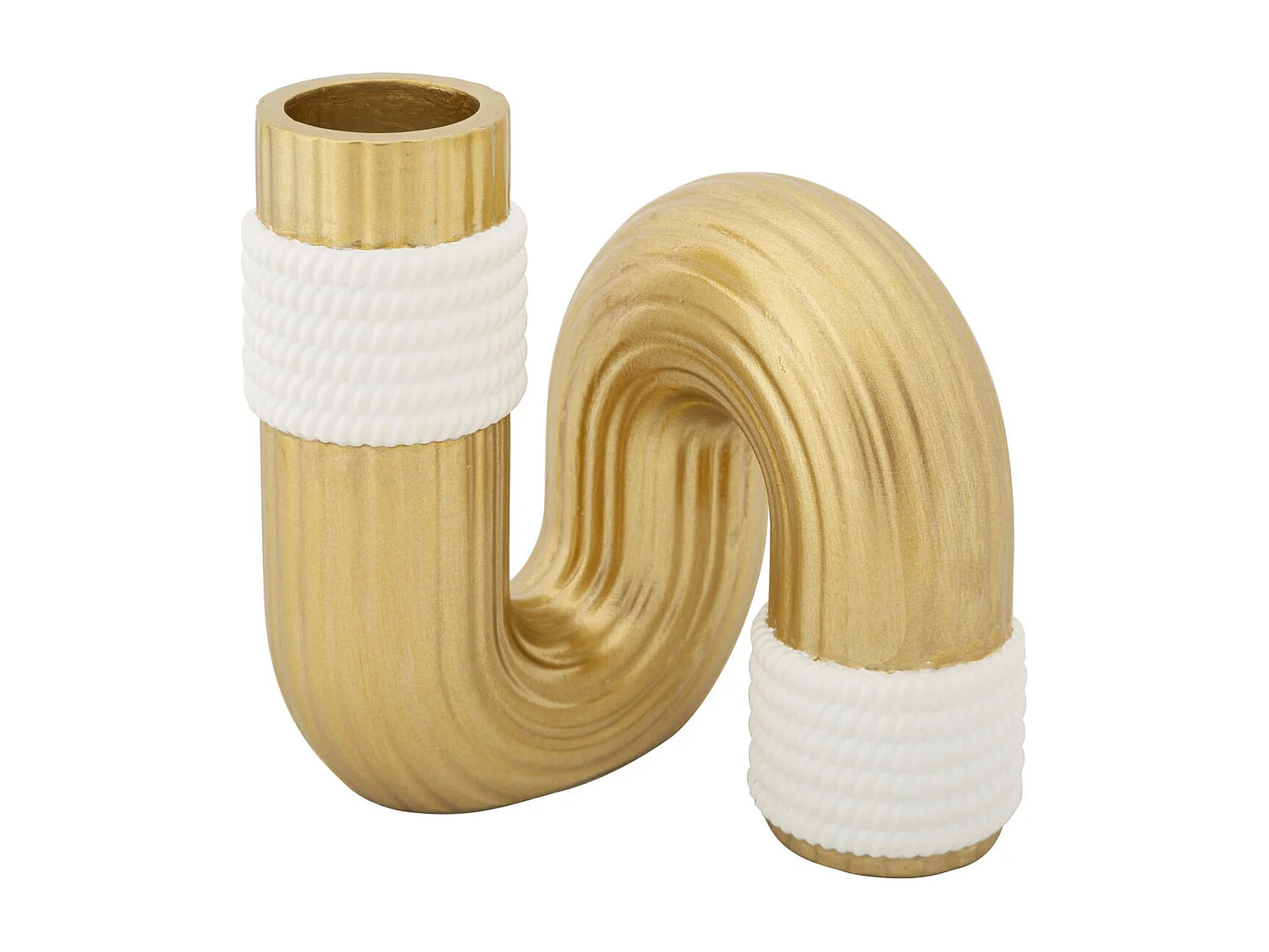 Vase Décoratif Tube 1, Or, 10,5x10,5x12,7 cm, Seven Design