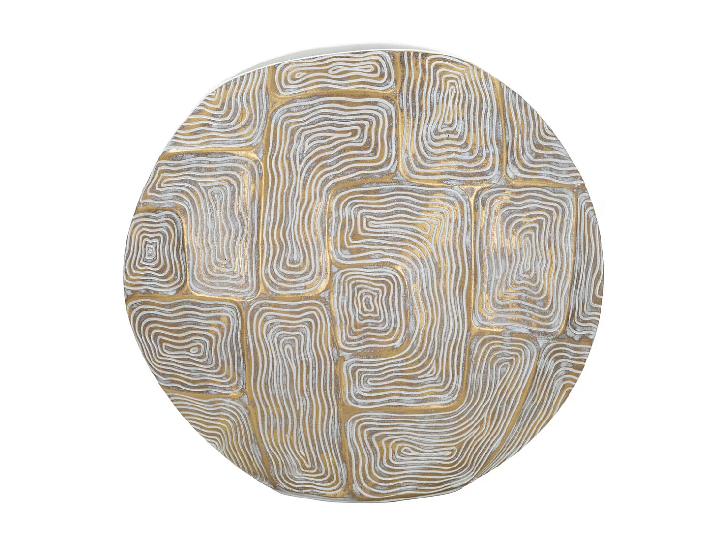 Vaso Decorativo MF681, Ouro, 36x11x34,5 cm, Seven Design