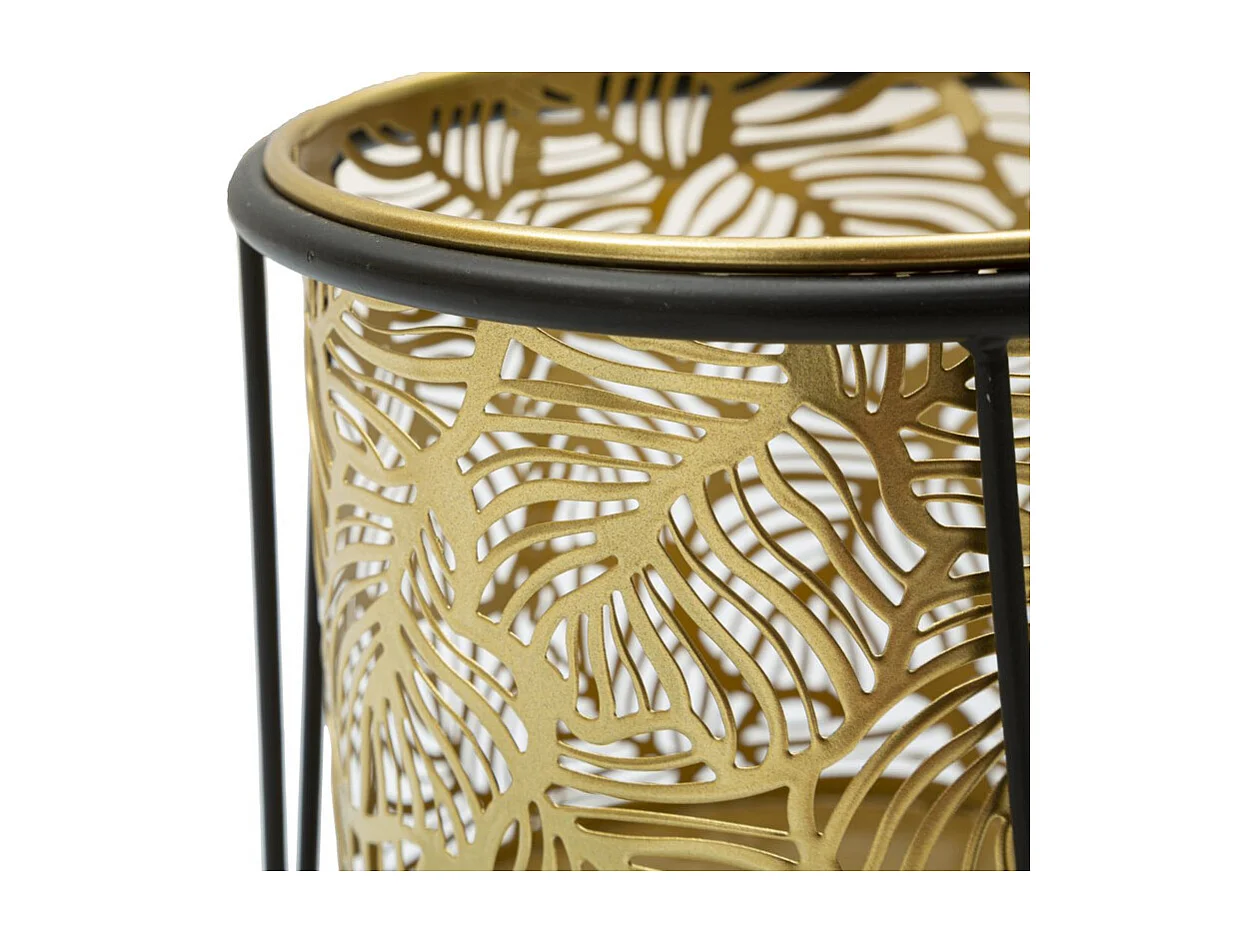 Conjunto de 2 Vasos para Plantas MF399, Ouro, 21x21x40 cm, Seven Design