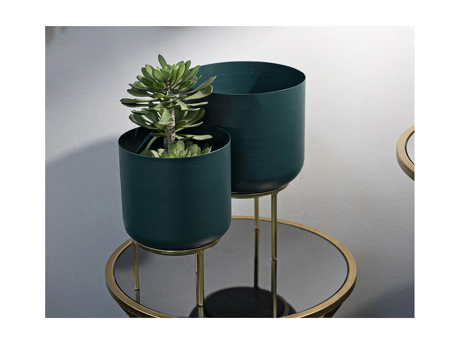 Lot de 2 Cache Pots MF401, Vert, 20x20x29 cm, Seven Design