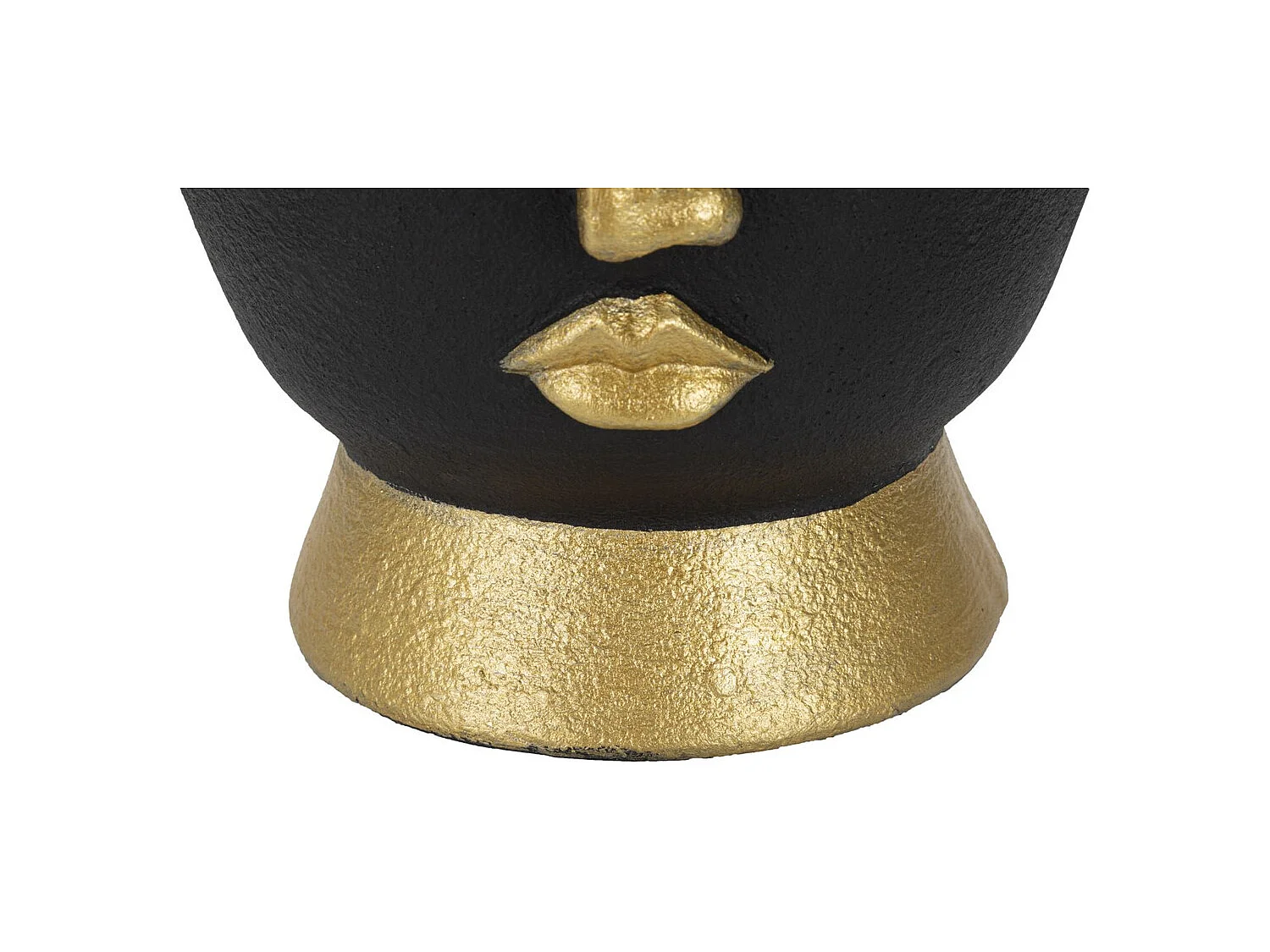 Vase Décoratif Visage 24, Noir, 25x25x25 cm, Seven Design