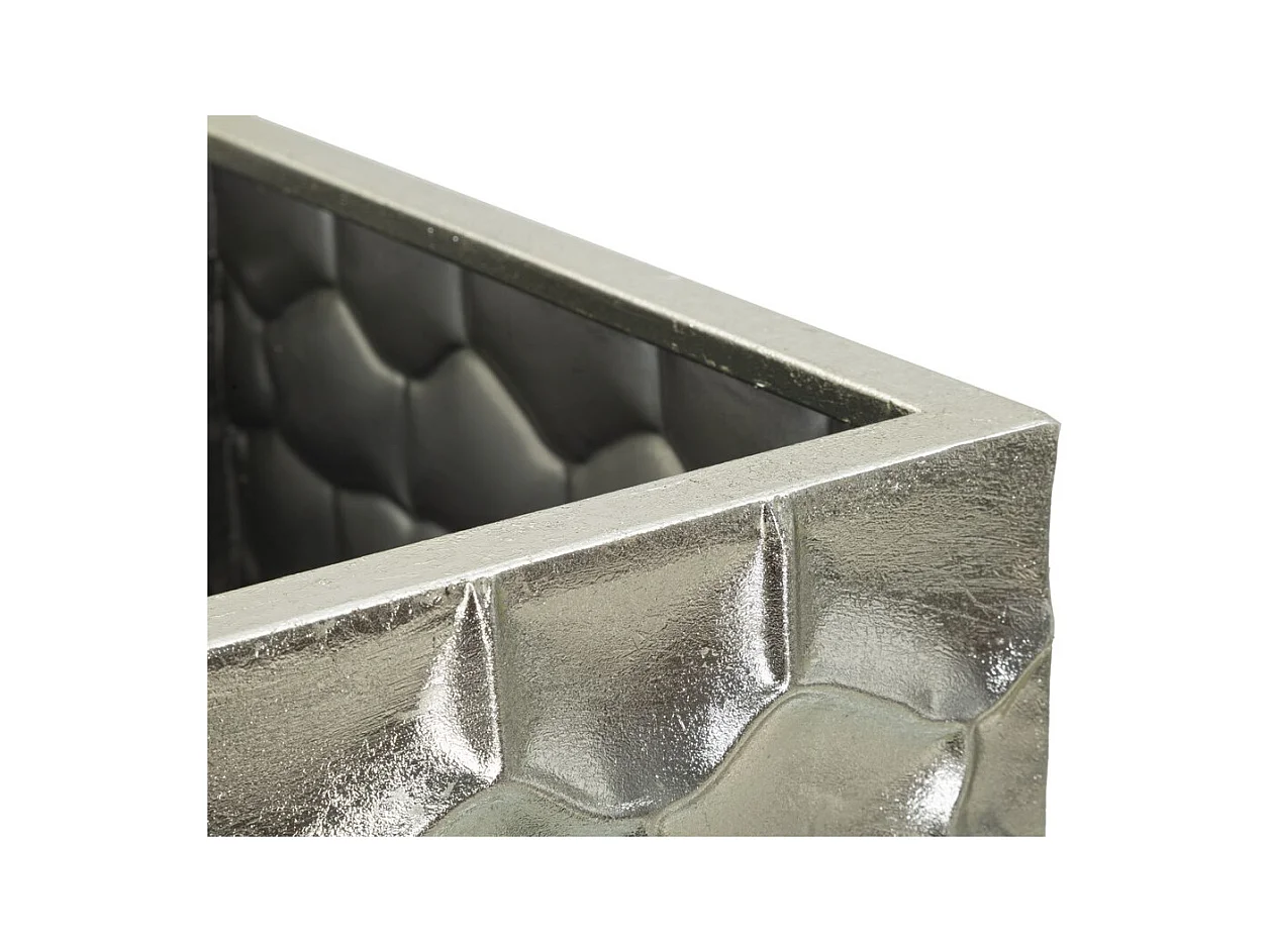 Lot de 3 Pots Décoratifs MF422, Argent, 38,1x38,1x90,8 cm, Seven Design