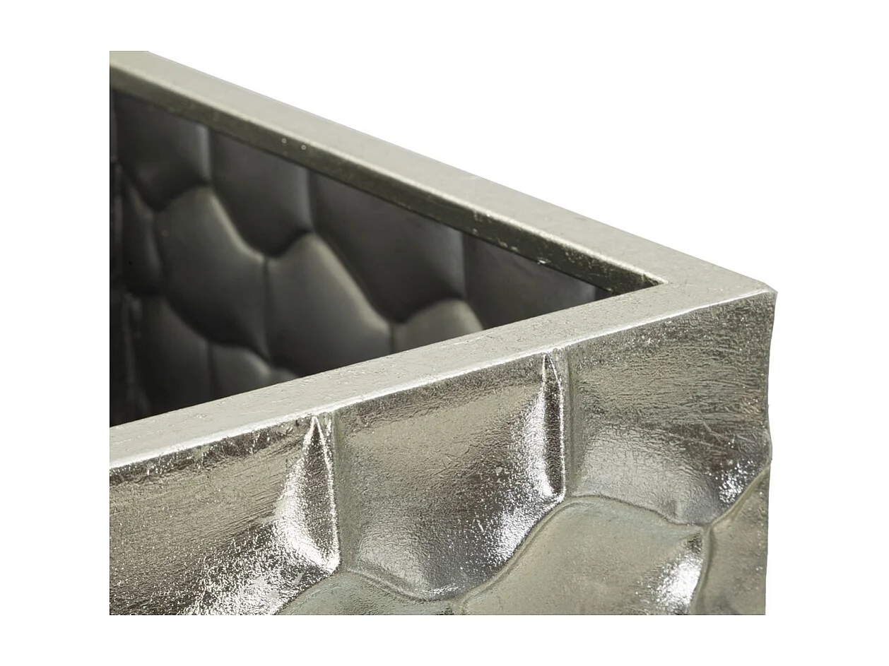 Lot de 3 Pots Décoratifs MF422, Argent, 38,1x38,1x90,8 cm, Seven Design