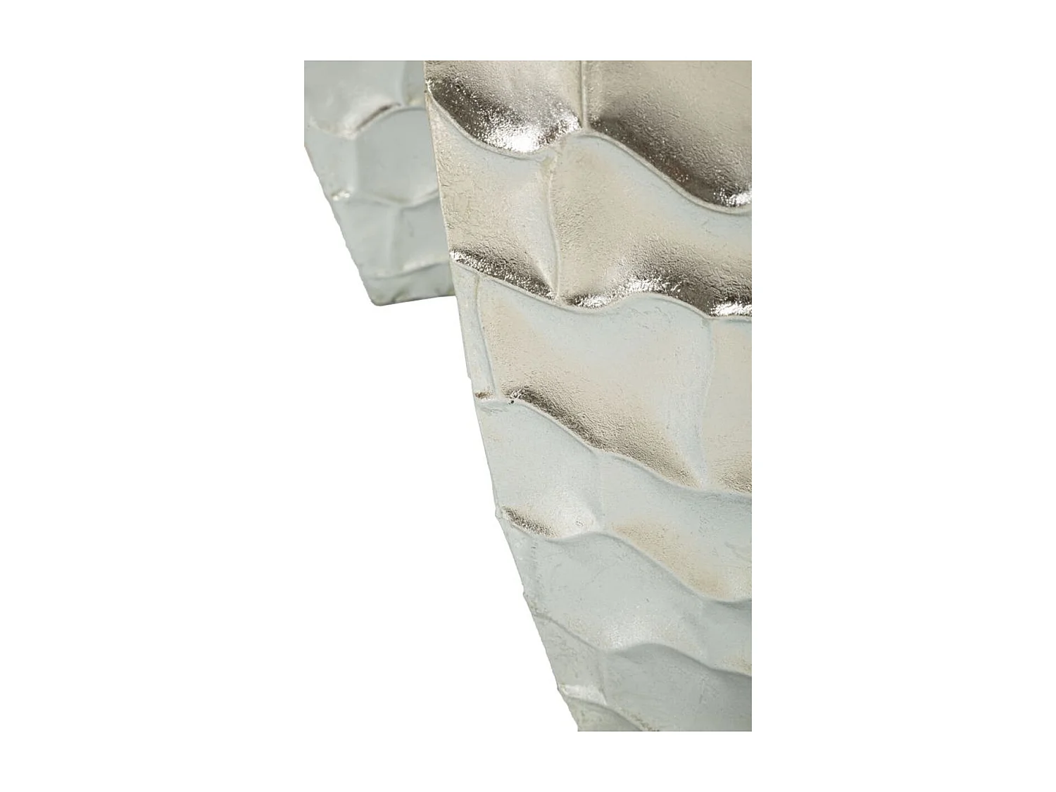 Lot de 3 Pots Décoratifs MF422, Argent, 38,1x38,1x90,8 cm, Seven Design