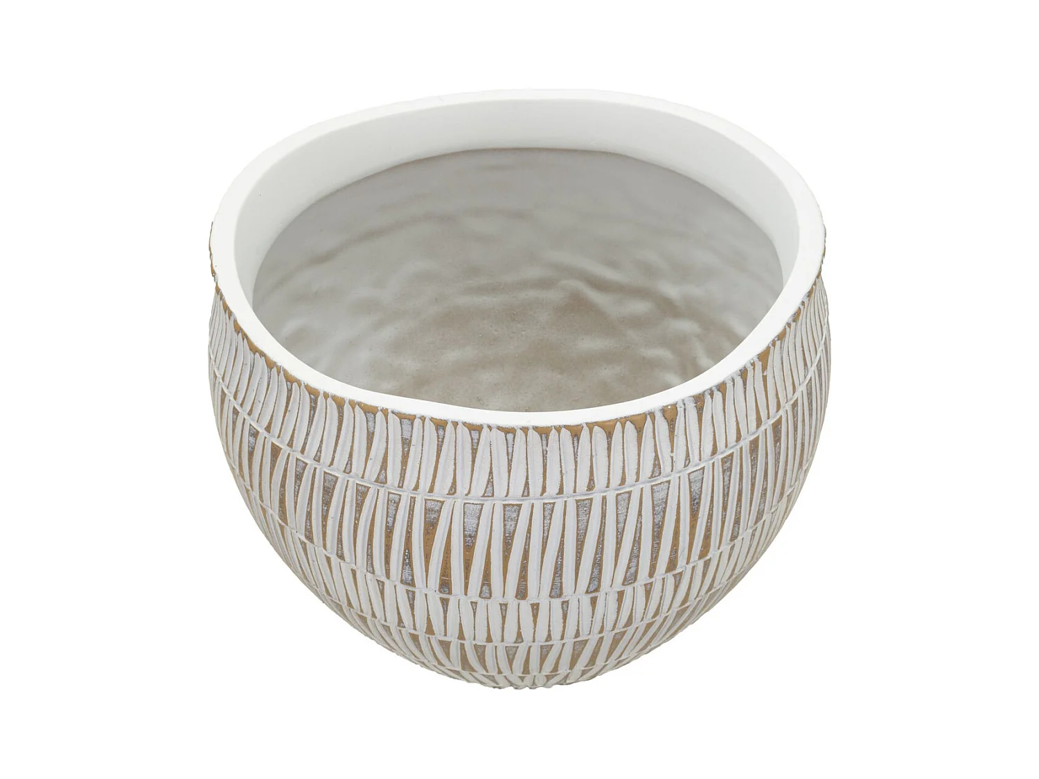 Vase Décoratif MF683, Blanc, 26x26x20,5 cm, Seven Design