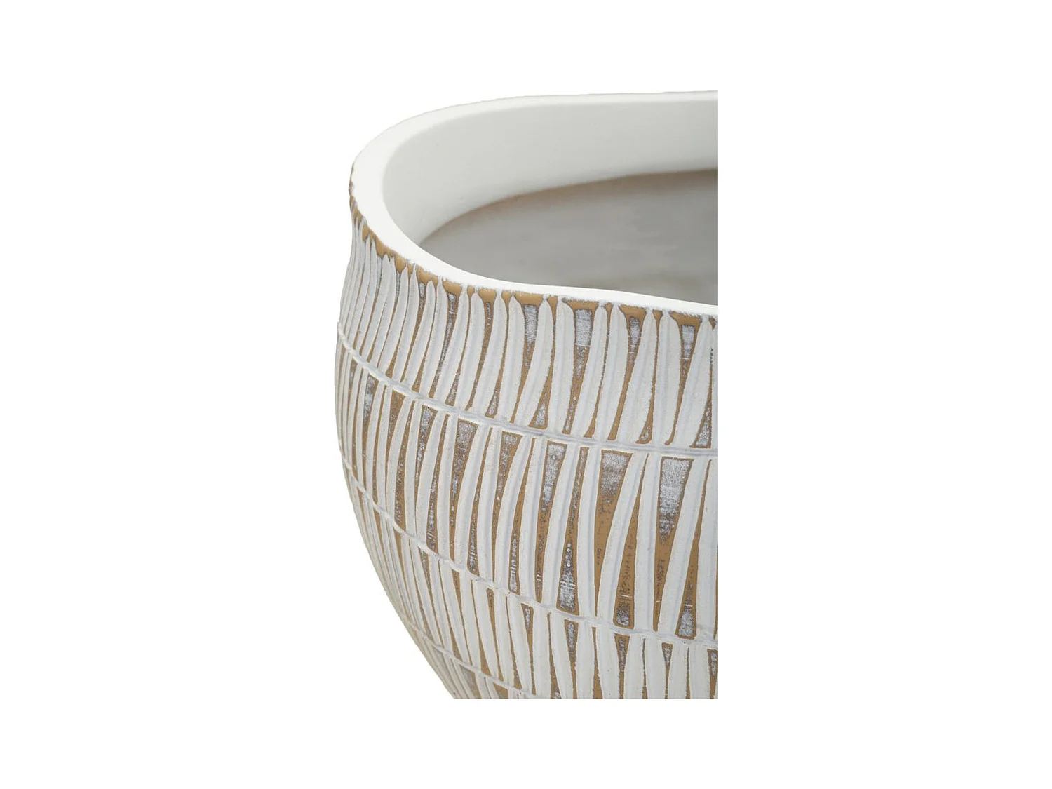 Vase Décoratif MF683, Blanc, 26x26x20,5 cm, Seven Design