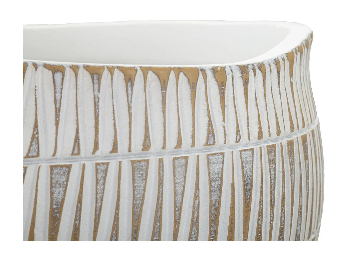 Wazon Dekoracyjny MF683, Biały, 26x26x20,5 cm, Seven Design