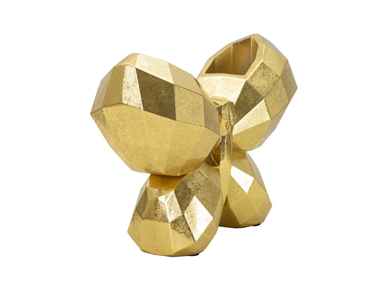 Vase Décoratif Papillon 3, Or, 22,5x8x15 cm, Seven Design