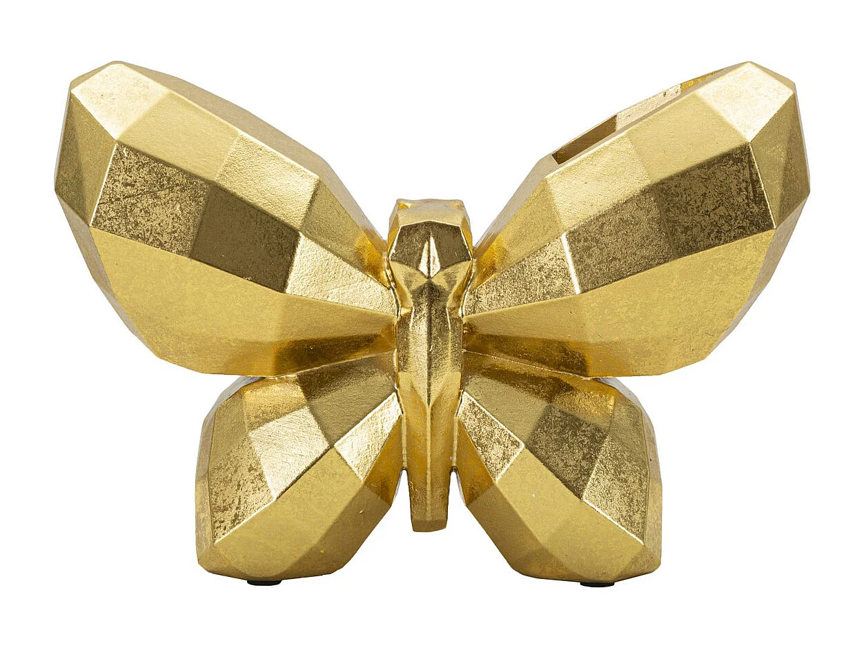 Vase Décoratif Papillon 3, Or, 22,5x8x15 cm, Seven Design