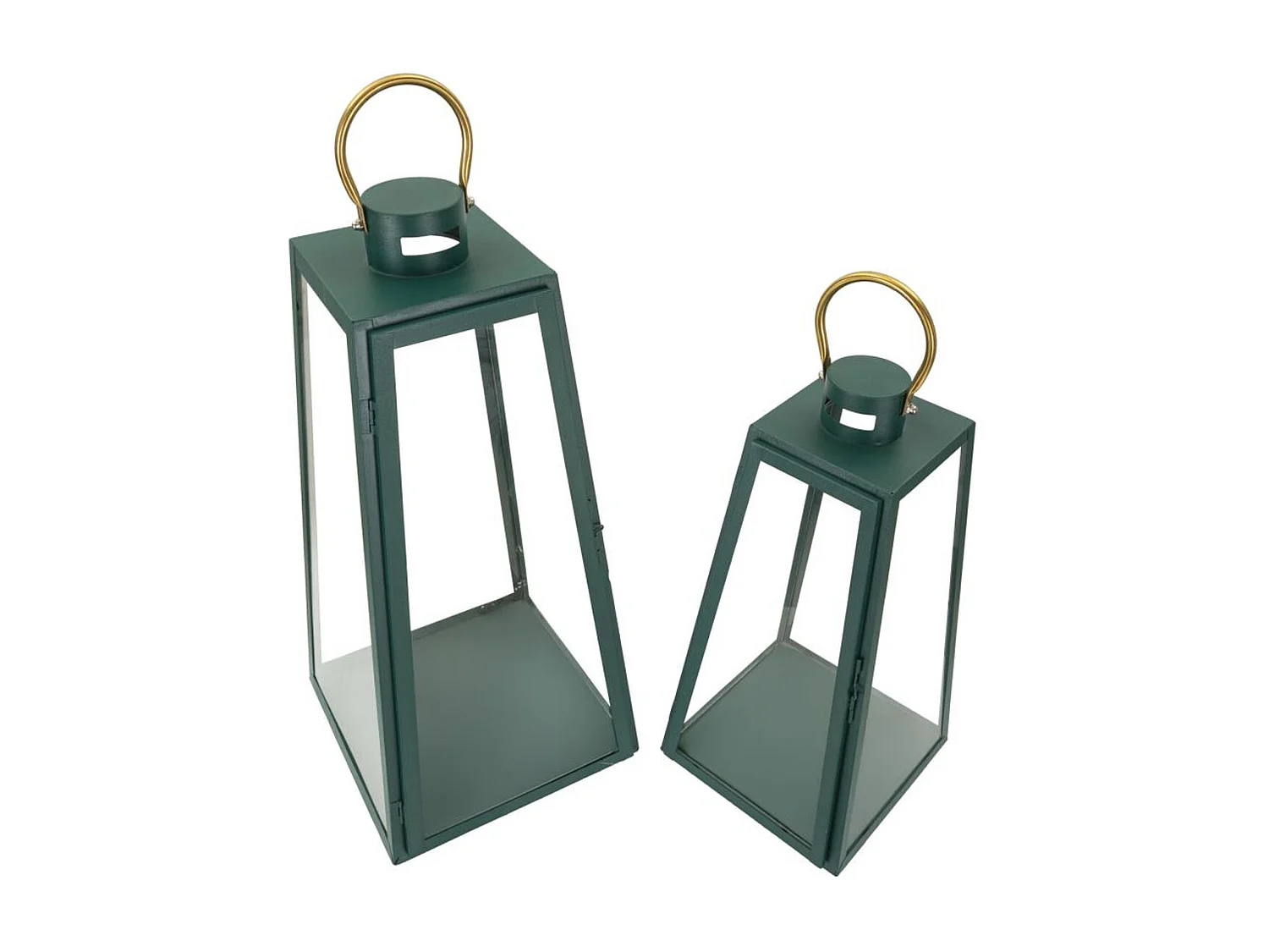 Latarnia Genofeffa, Zielony, 25x25x57 cm, Seven Design