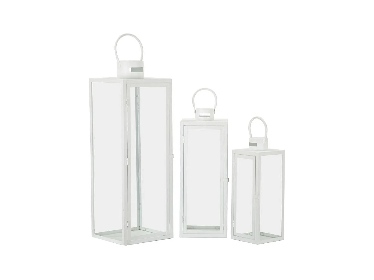 Lanterne Décorative d'Extérieur  Maris, Blanc, 22x22x66 cm, Epikasa