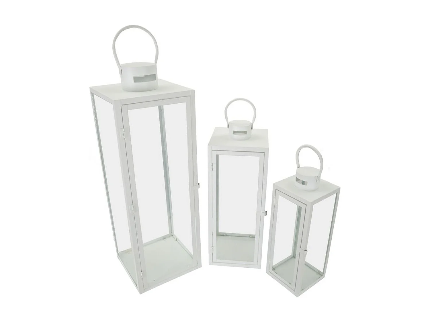 Lanterne Décorative d'Extérieur  Maris, Blanc, 22x22x66 cm, Seven Design