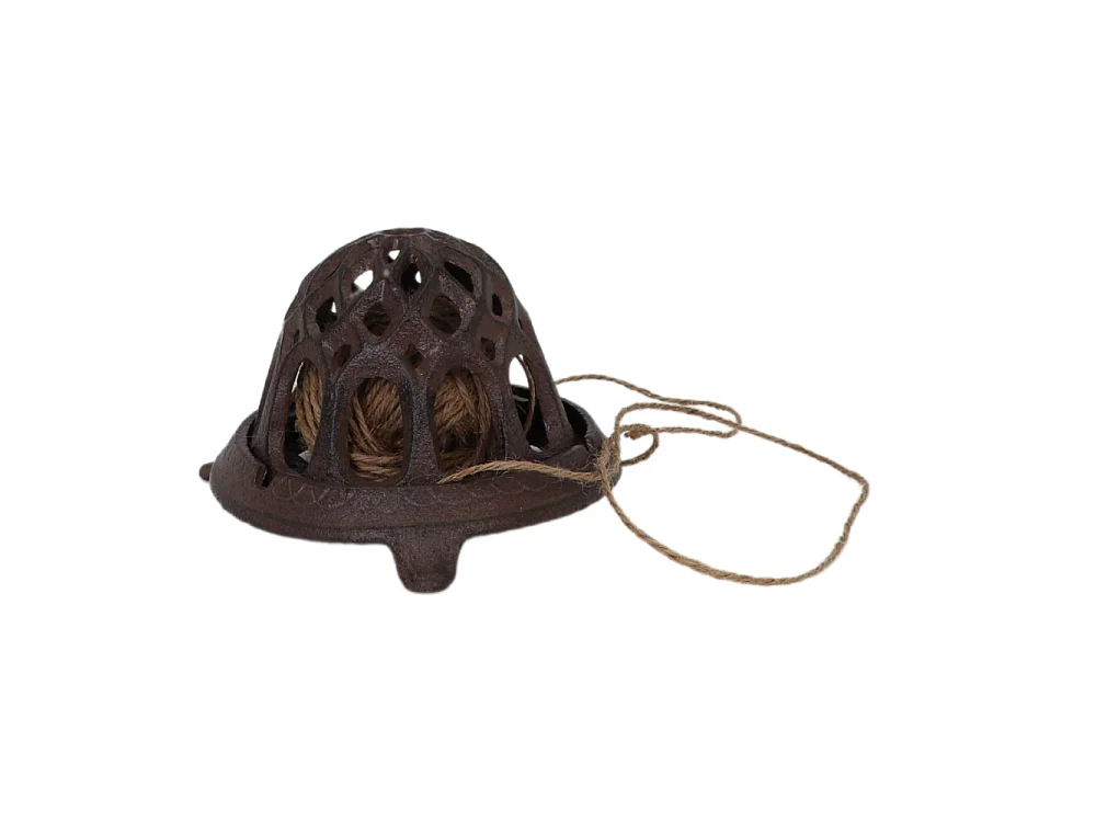 Dérouleur de ficelle en fonte marron 13 x 10 cm