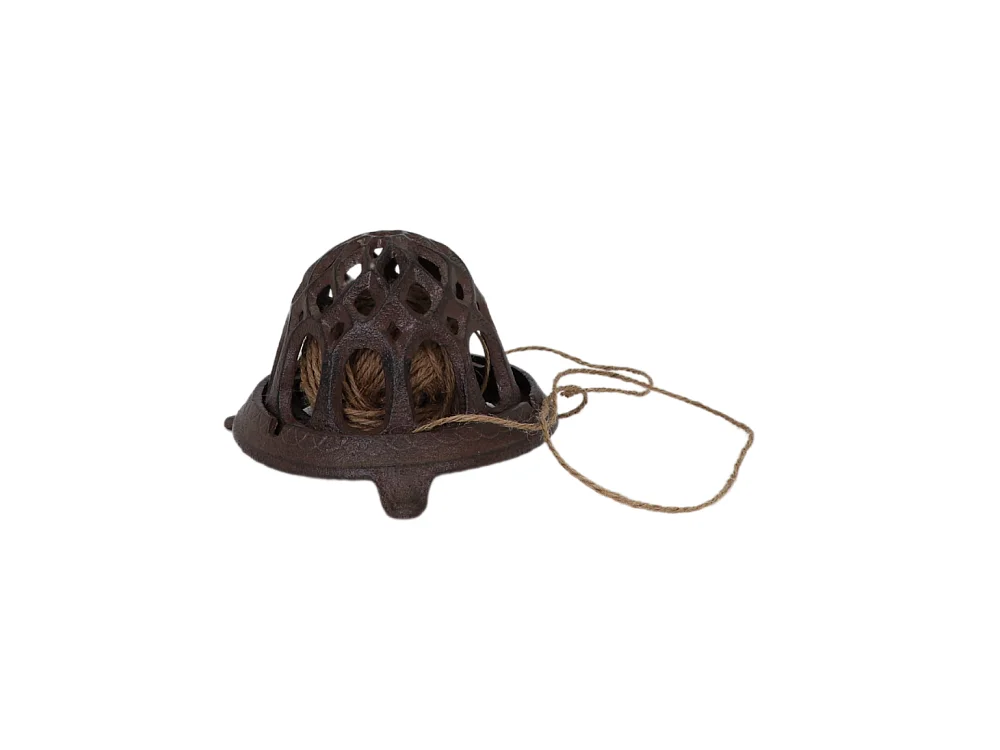 Dérouleur de ficelle en fonte marron 13 x 10 cm