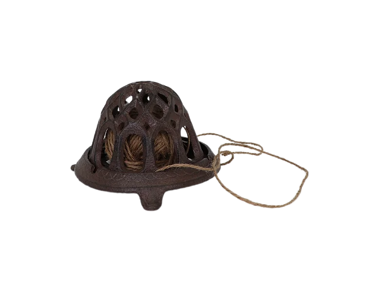 Dérouleur de ficelle en fonte marron 13 x 10 cm