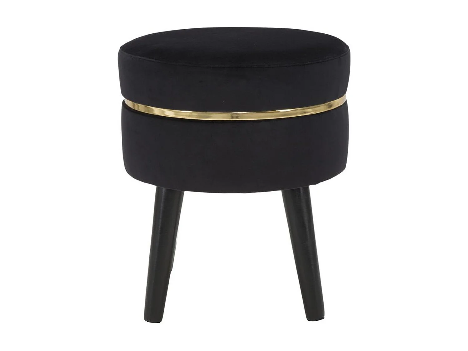 Tabouret Bas MF460, Noir, 35x35x40,5 cm, Seven Design