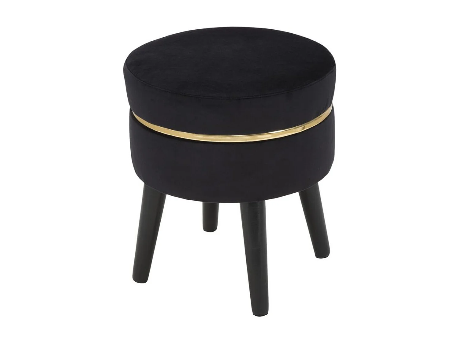 Tabouret Bas MF460, Noir, 35x35x40,5 cm, Seven Design
