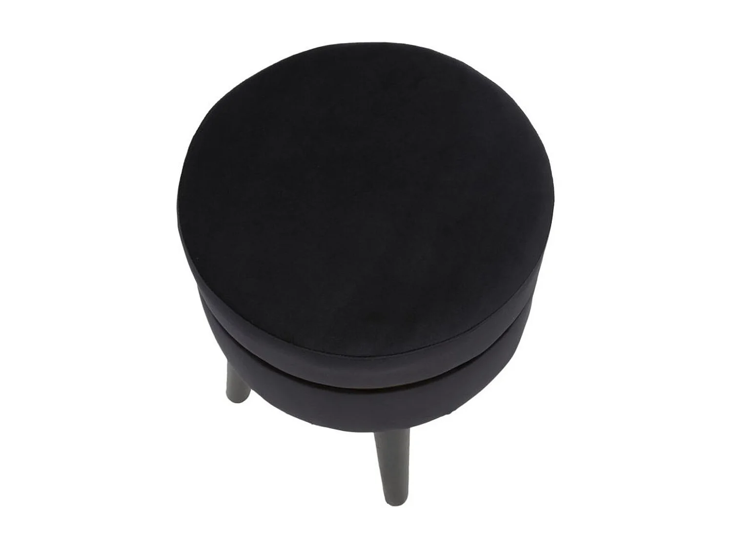 Tabouret Bas MF460, Noir, 35x35x40,5 cm, Seven Design