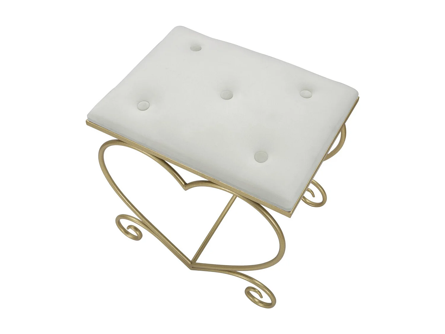 Tabouret Bas Cœur 15, Or, 50x37,5x51,5 cm, Seven Design