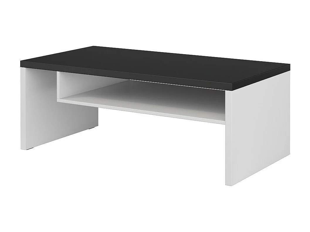 Conjunto de 4 muebles colección HAVANA en colores blanco y negro. Mueble para TV XL, vitrina, mesa baja, estantería.