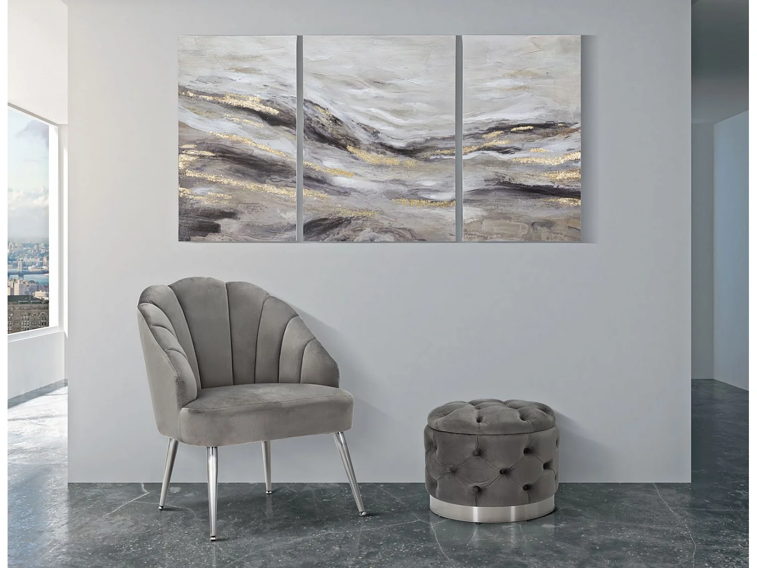 Impressão em Tela Mármore 2, Multicolorido, 150x2,7x80 cm, Epikasa