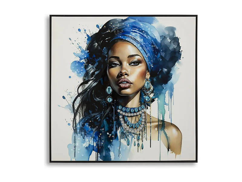 Impression sur Toile Afrique 25, Multicouleur, 82x4x82 cm, Seven Design