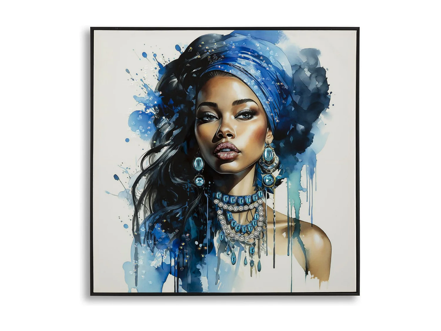 Impression sur Toile Afrique 25, Multicouleur, 82x4x82 cm, Seven Design