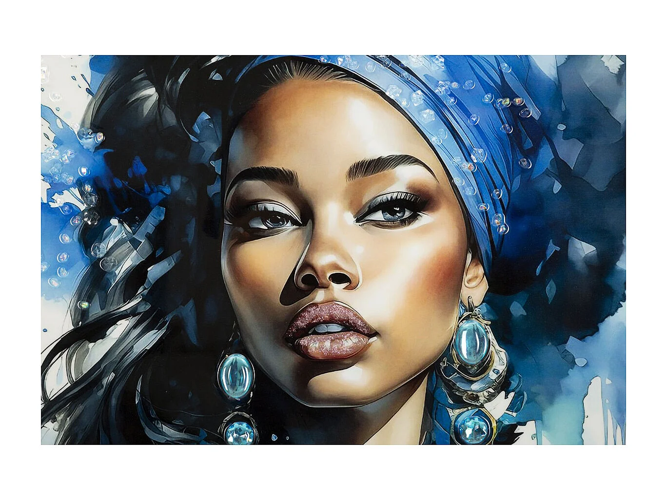 Impression sur Toile Afrique 25, Multicouleur, 82x4x82 cm, Seven Design