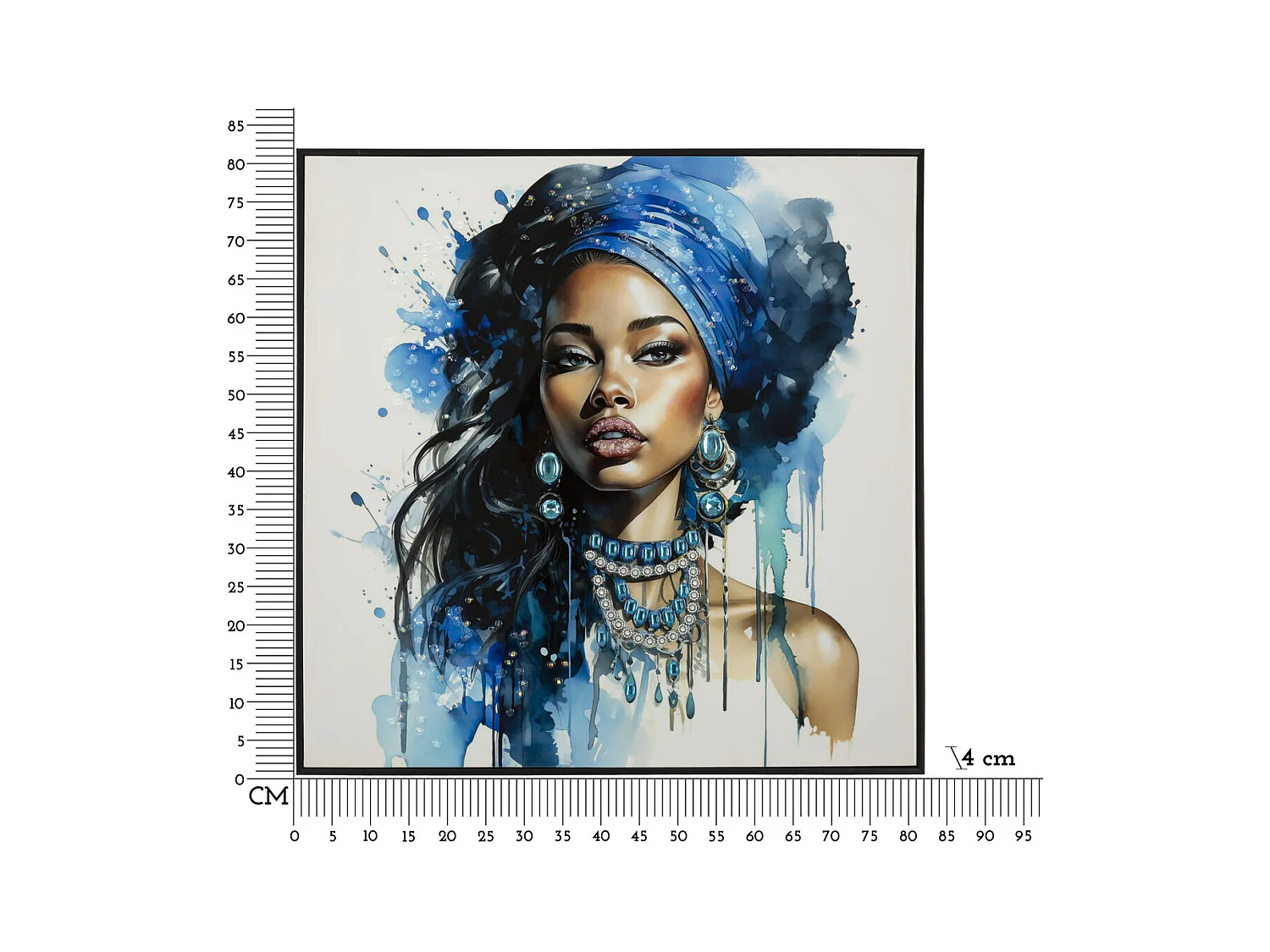 Impression sur Toile Afrique 25, Multicouleur, 82x4x82 cm, Seven Design