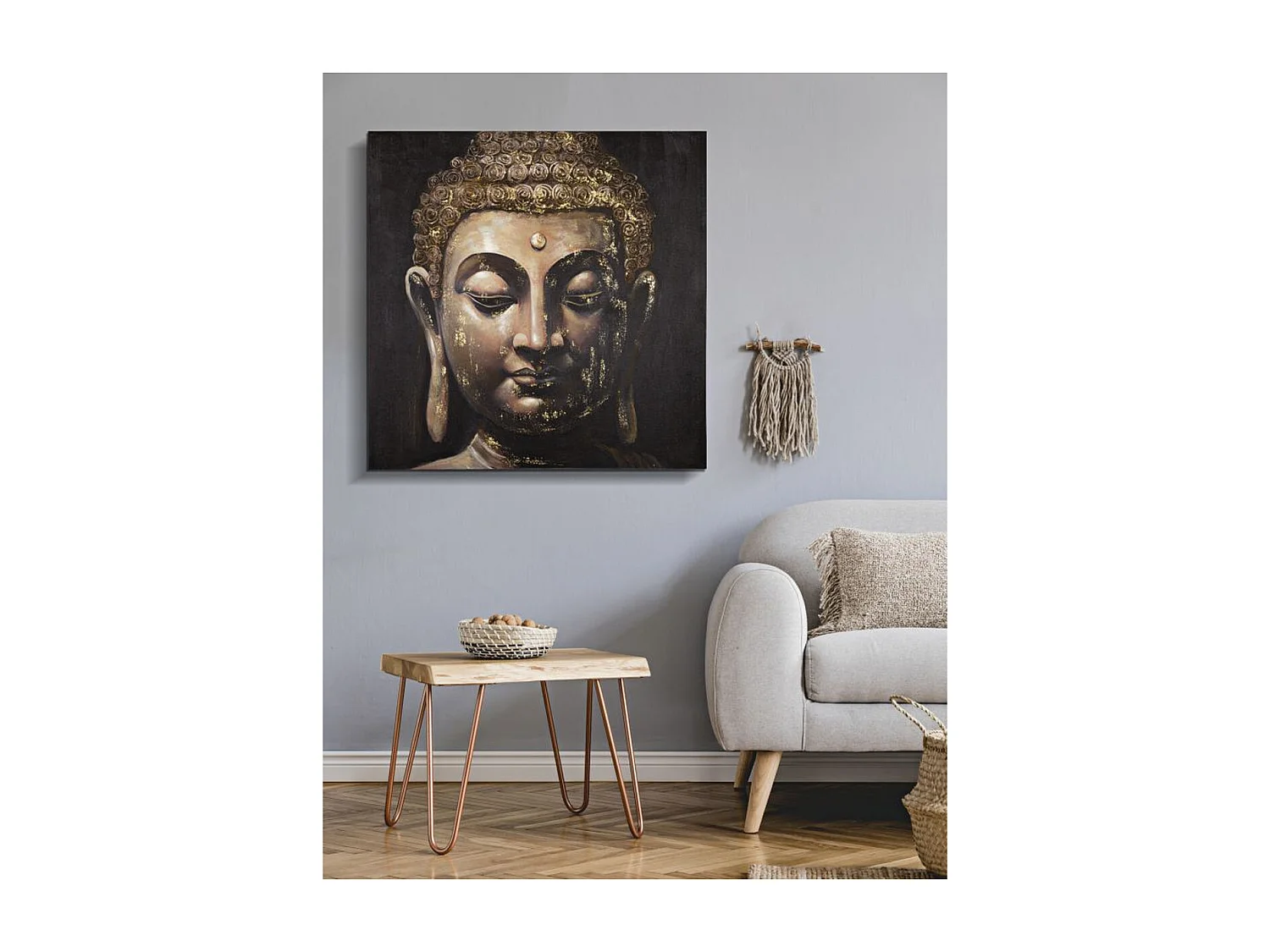 Wydruk na Płótnie Budda 4, Wielokolorowy, 100x3x100 cm, Epikasa