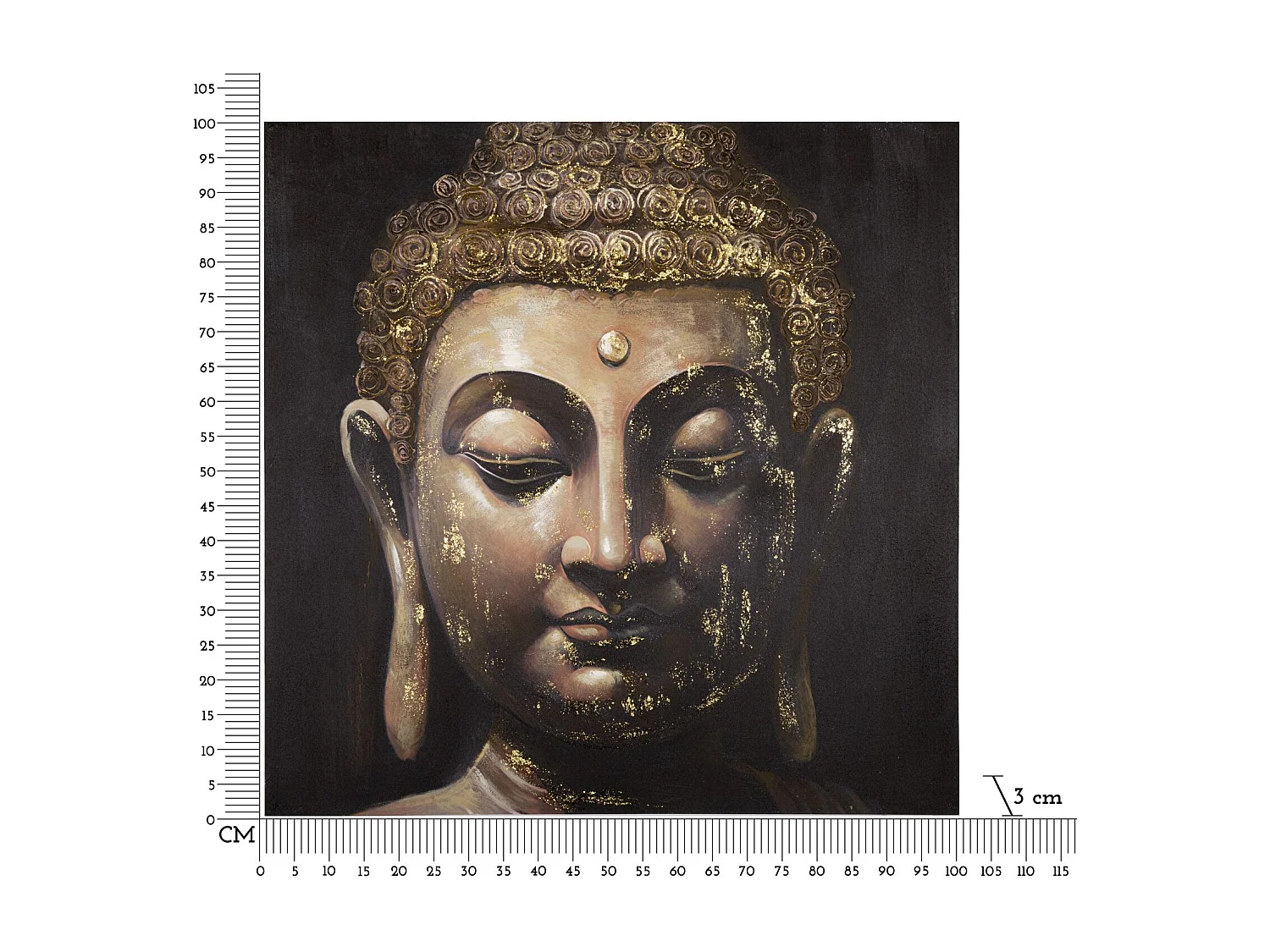 Wydruk na Płótnie Budda 4, Wielokolorowy, 100x3x100 cm, Epikasa
