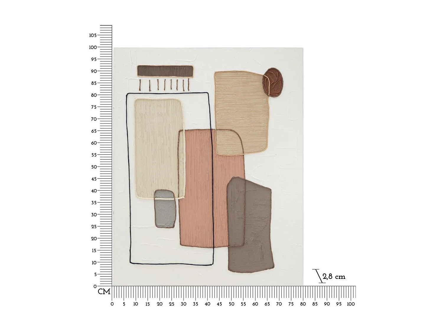 Wydruk na Płótnie Geometryczny 23, Wielokolorowy, 80x2,8x100 cm, Seven Design