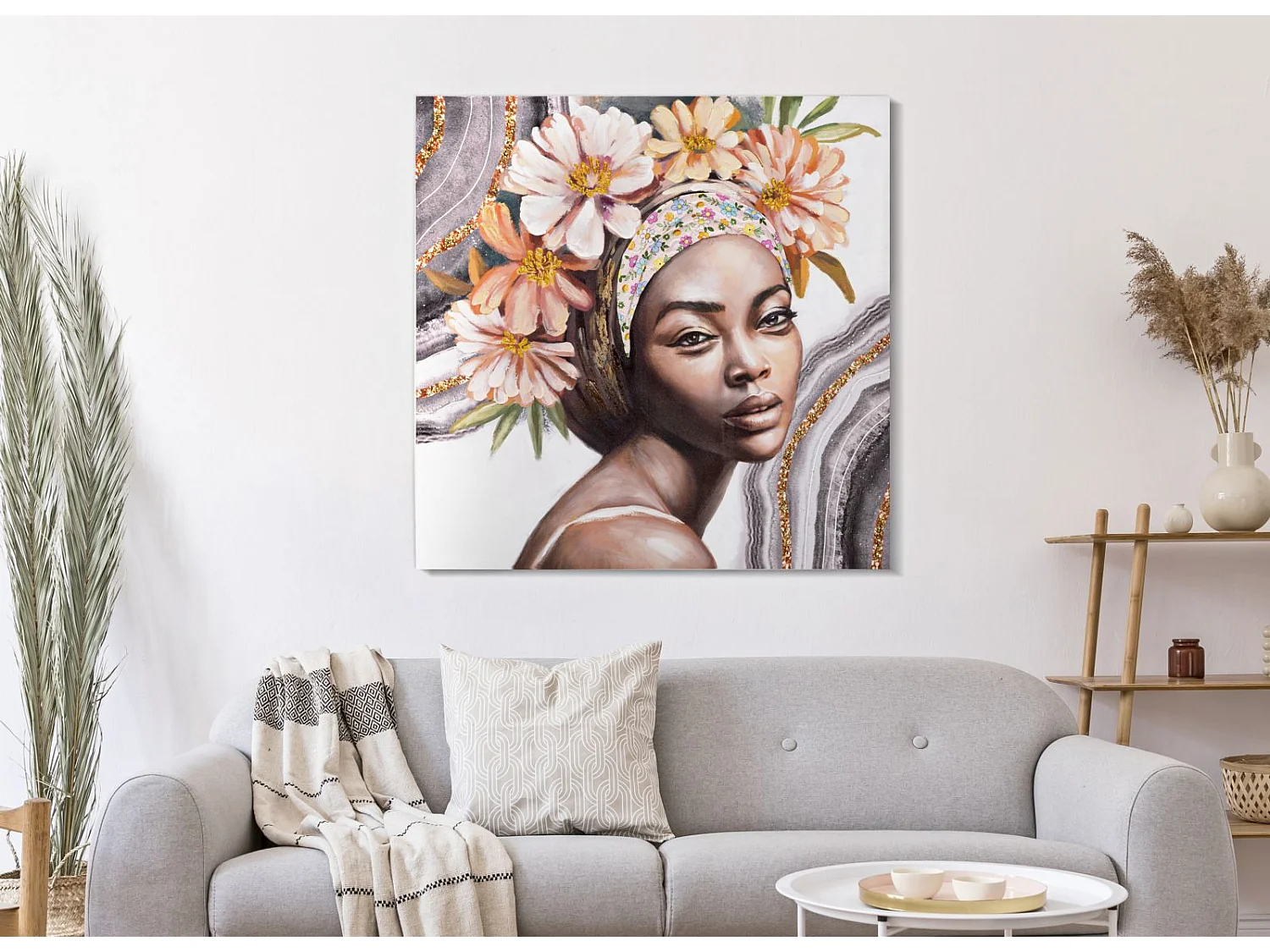 Stampa su Tela Africa 15, Multicolore, 100x3x100 cm, Epikasa