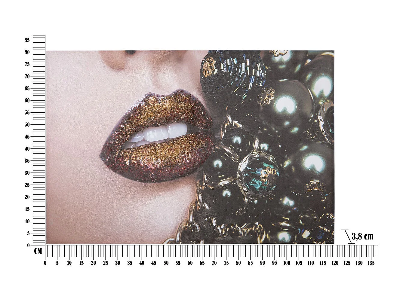 Impression sur Toile Visage 15, Multicouleur, 80x3,8x120 cm, Seven Design