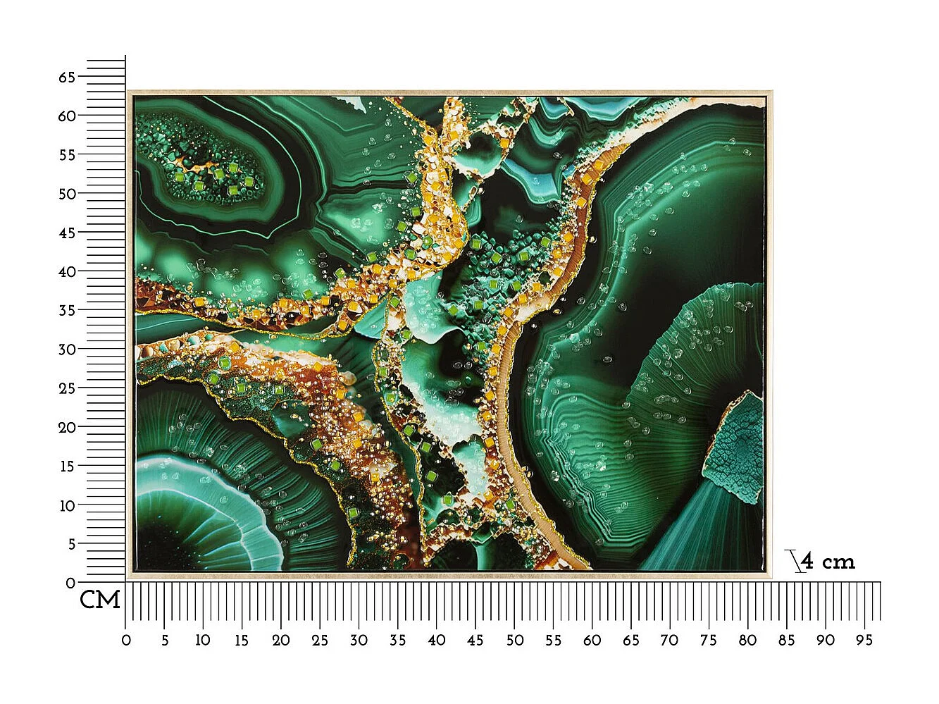 Impression sur Toile Marbre 12, Multicouleur, 82x4x62 cm, Seven Design