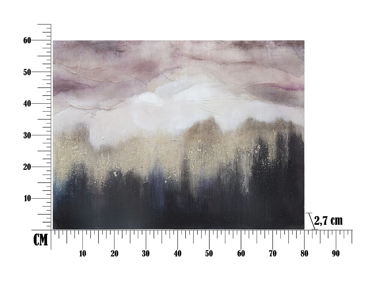 Wydruk na Płótnie Marmur 10, Wielokolorowy, 80x2,7x60 cm, Epikasa