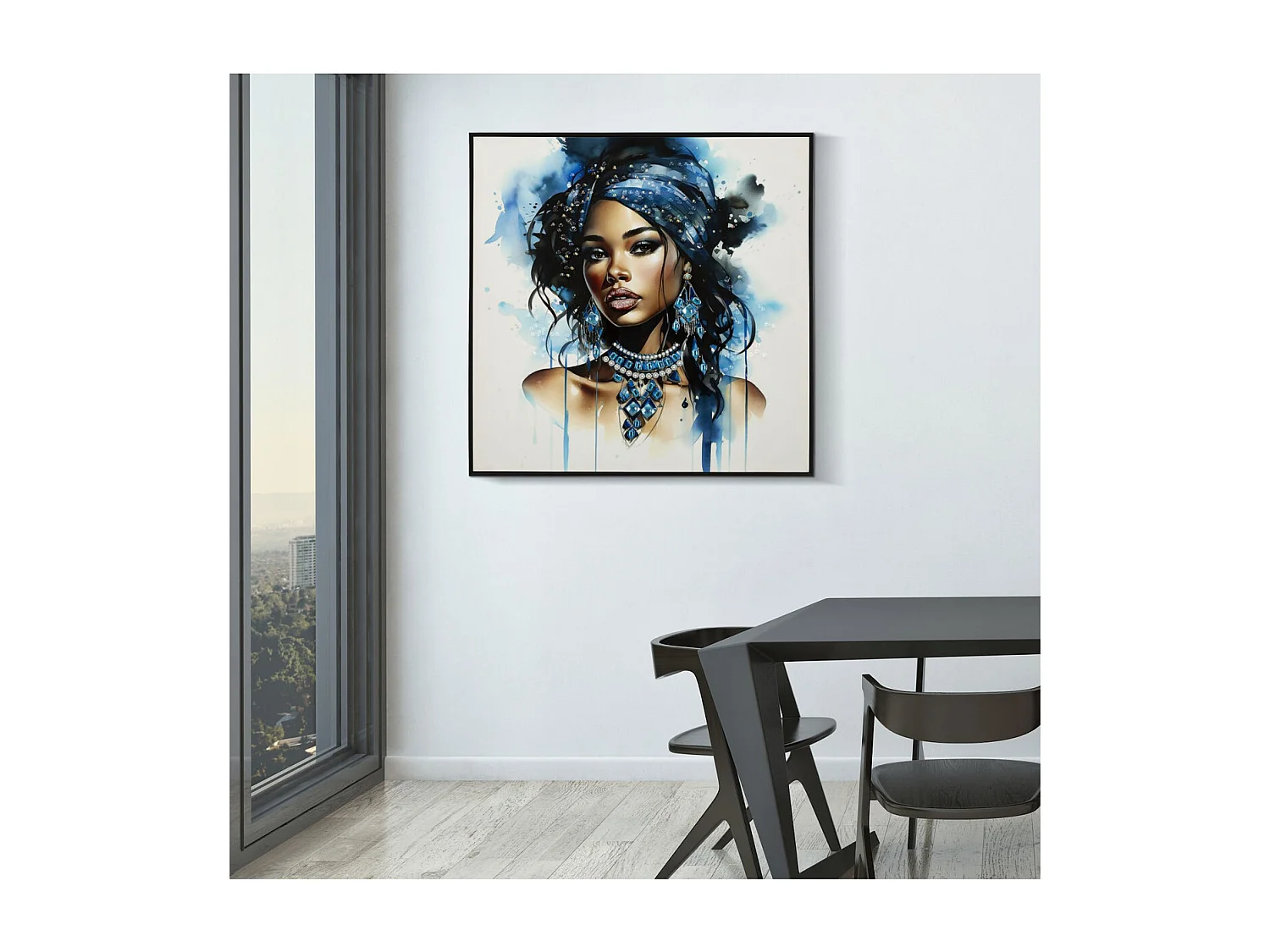 Impression sur Toile Afrique 26, Multicouleur, 82x4x82 cm, Seven Design