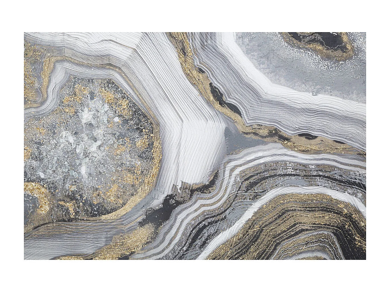 Impression sur Toile Marbre 5, Multicouleur, 120x3,8x60 cm, Seven Design