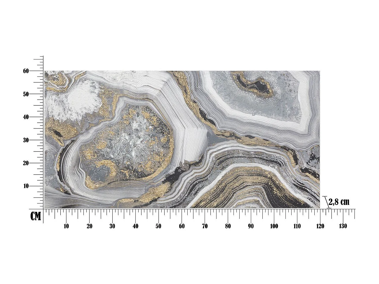 Afdrukken op Canvas Marmer 5, Veelkleurig, 120x3,8x60 cm, Seven Design