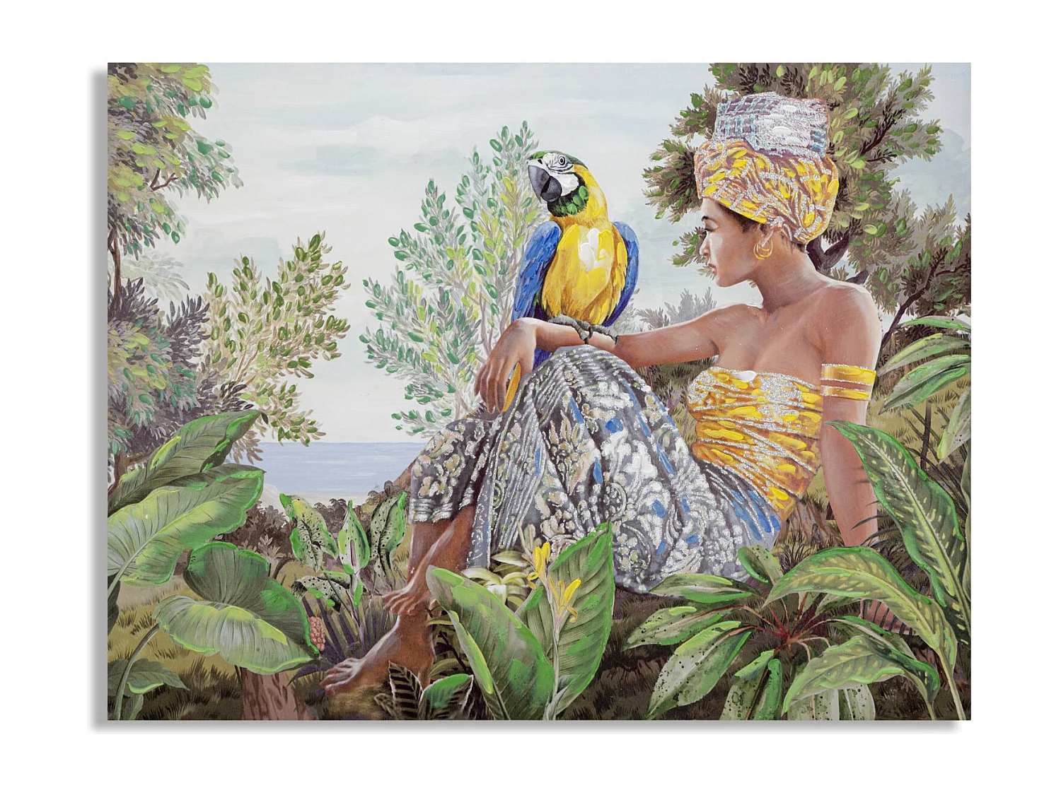 Afdrukken op Canvas Tropisch 1, Veelkleurig, 120x3x90 cm, Epikasa