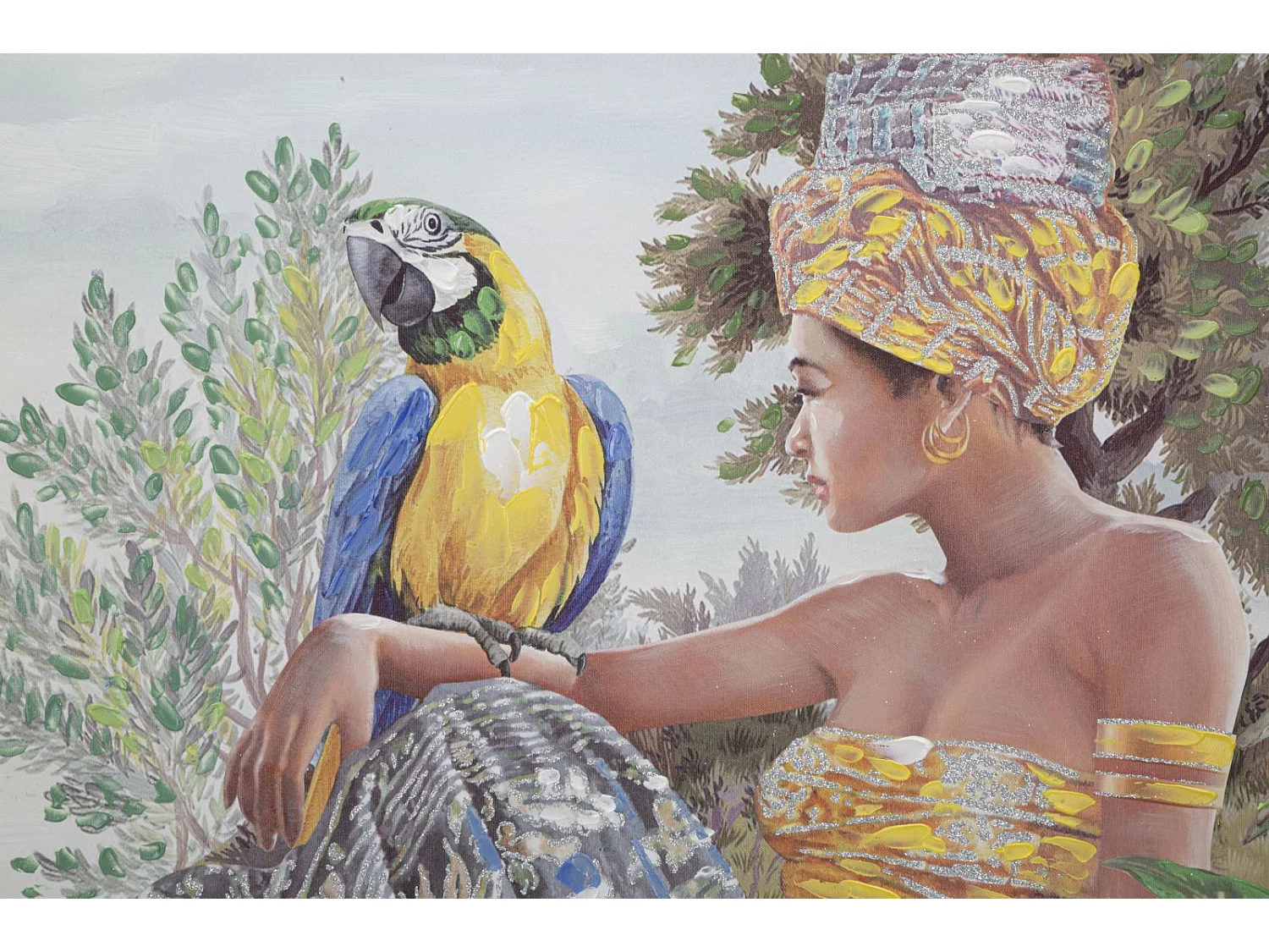 Afdrukken op Canvas Tropisch 1, Veelkleurig, 120x3x90 cm, Epikasa