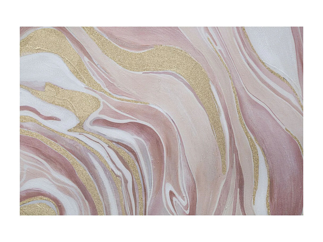 Impression sur Toile Marbre 9, Multicouleur, 80x2,8x80 cm, Seven Design