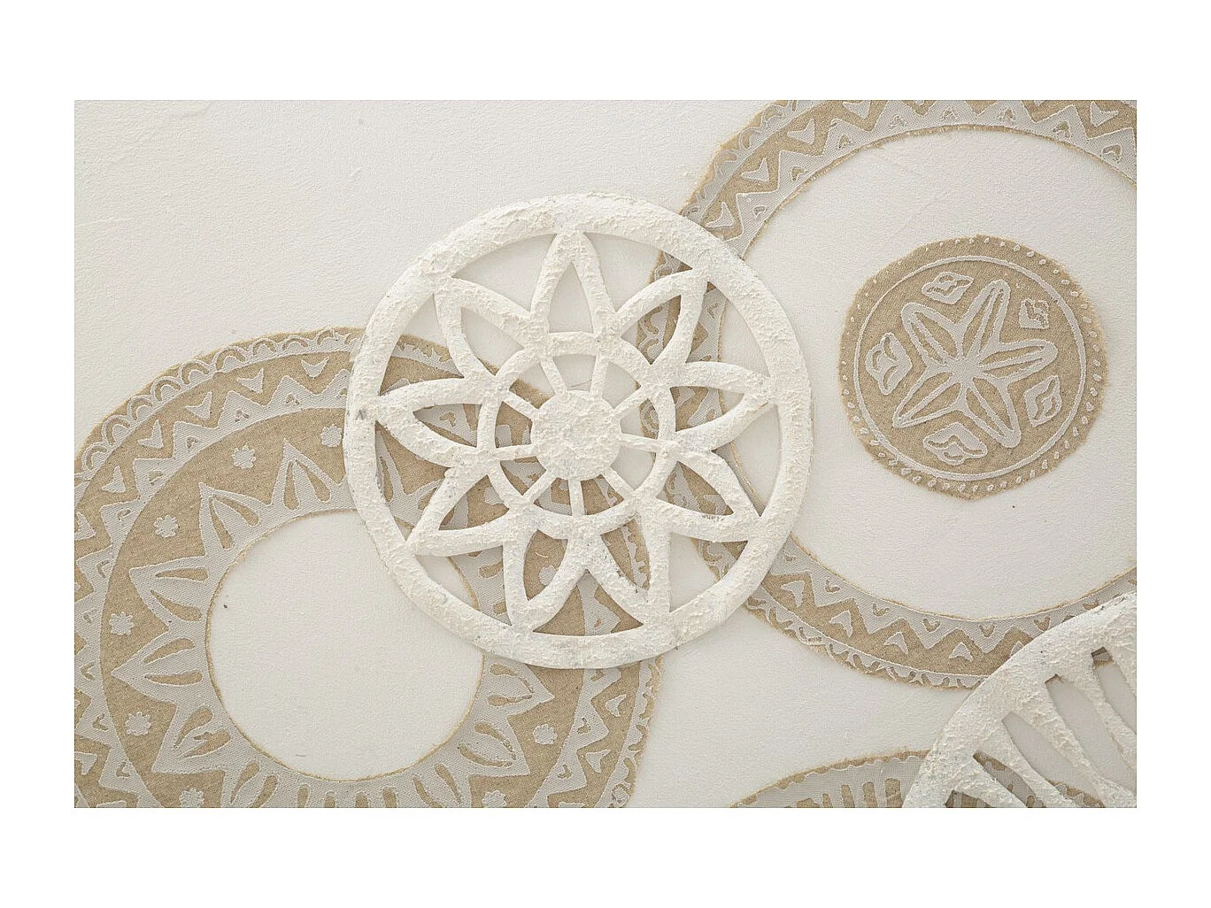 Impression sur Toile Cercles 34, Marron, 80x2,8x100 cm, Seven Design