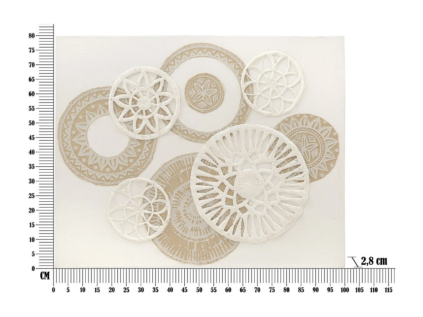 Wydruk na Płótnie Kręgi 34, Brązowy, 80x2,8x100 cm, Seven Design