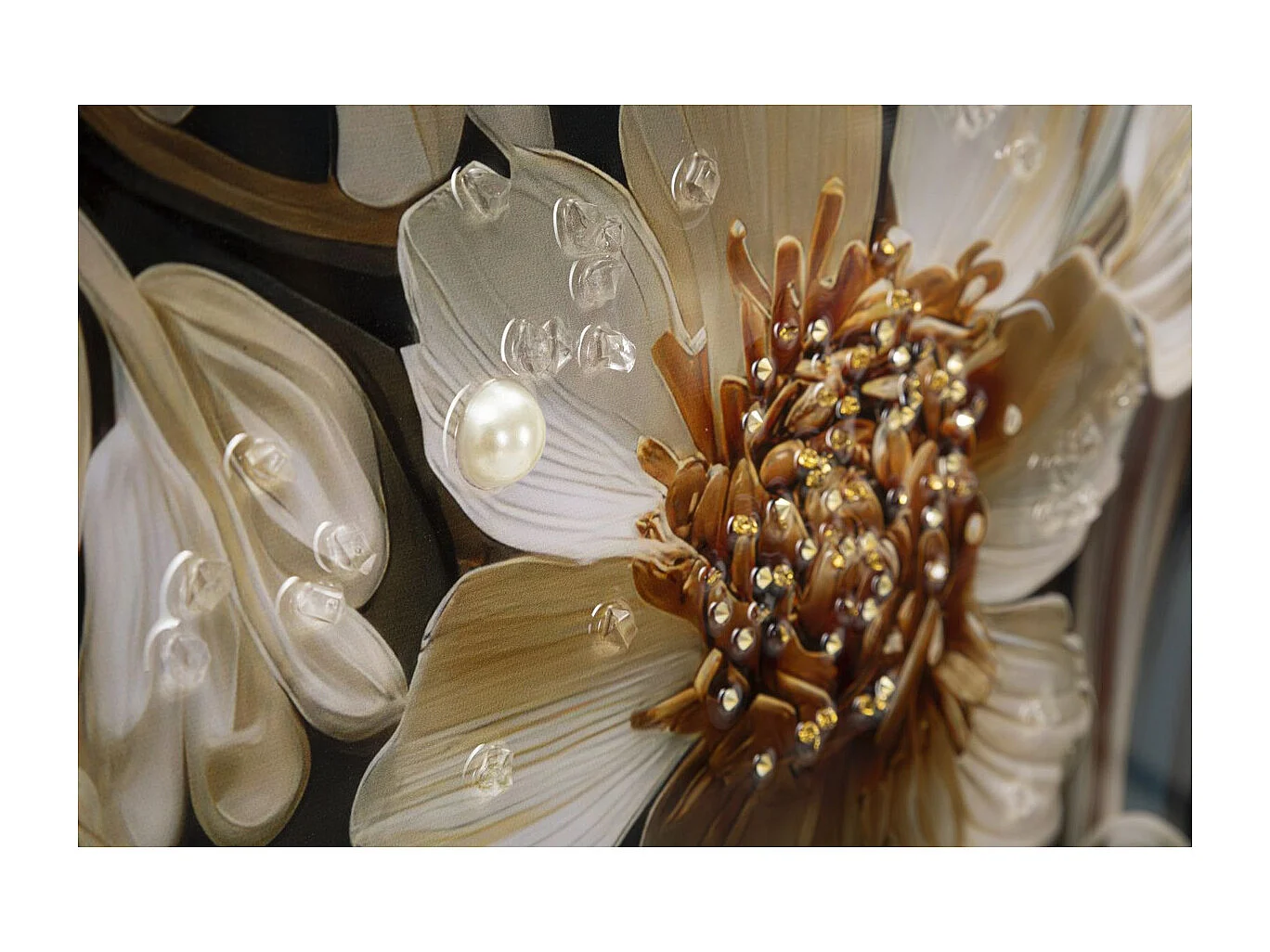 Impression sur Toile Fleurs 71, Multicouleur, 82x4x82 cm, Seven Design